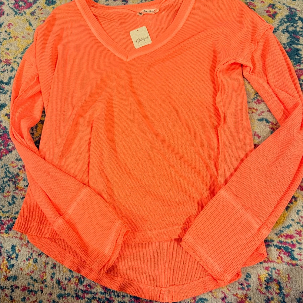 Women's V-Neck Coral Top